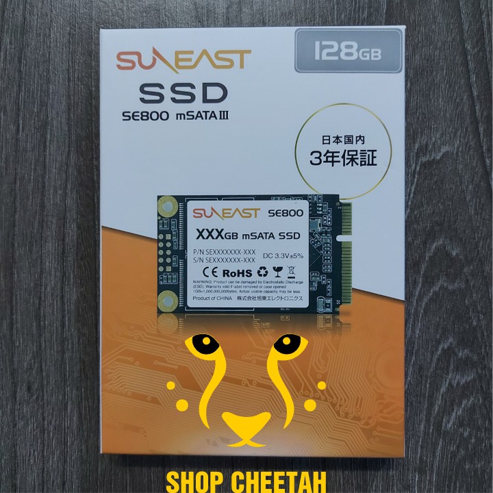 Ổ cứng SSD mSATAIII SunEast 128GB nội địa Nhật Bản – CHÍNH HÃNG – Bảo hành 3 năm – mSata3 SSD chính hãng