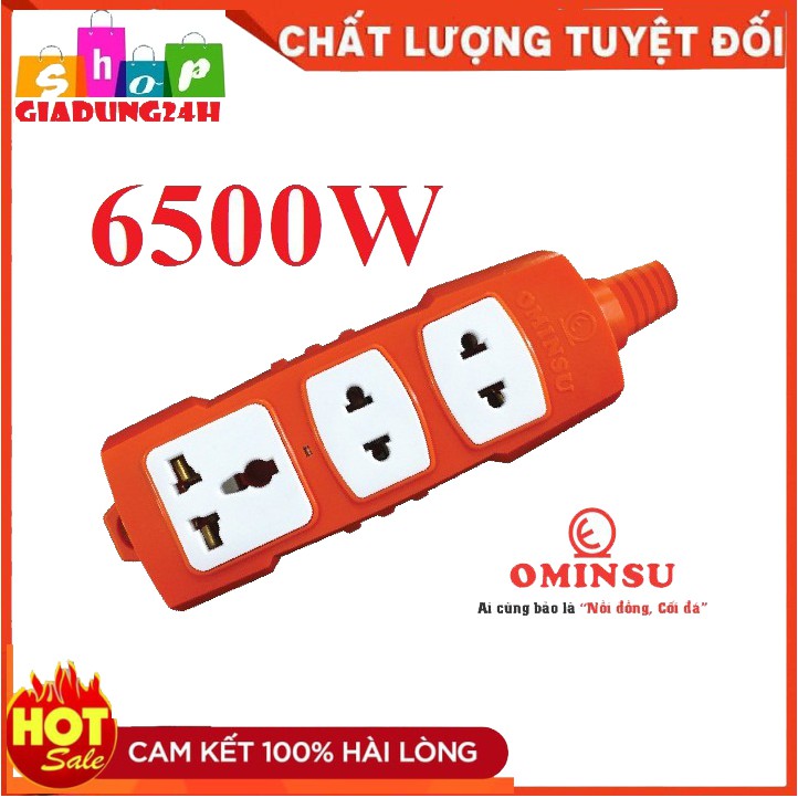 {OMINSU chính hãng} Ổ cắm điện chịu tải siêu cao 6500W OMINSU®- Loại 3 ổ, 4 ổ cắm không dây-Giadung24h