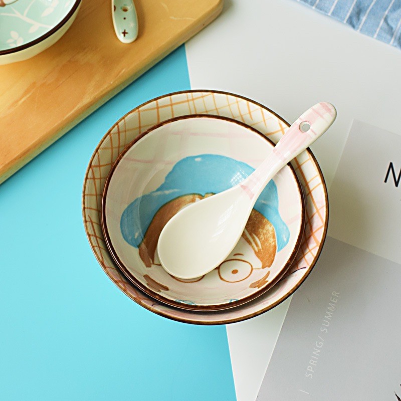 SẴN Bát sứ ăn dặm tô nhỡ ăn chè chén sứ hoạ tiết hoạt hình ngộ nghĩnh bát tô nhỡ