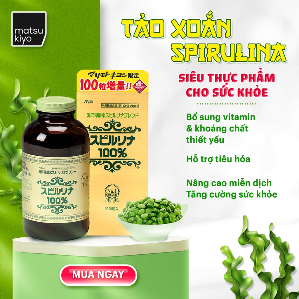 Tảo xoắn Matsukiyo Spirulina Tablets 2300 viên