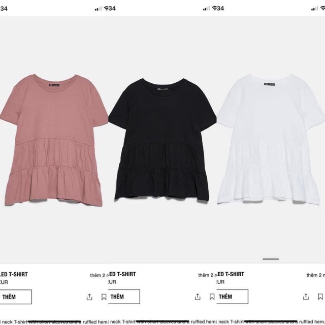 Áo zara trắng size S