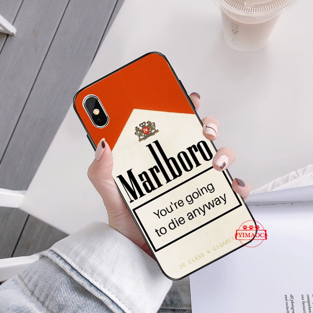 Ốp điện thoại mềm hình logo Marlboro cho Iphone XS Max XR X 11 Pro 7 8 6 6S Plus 79A