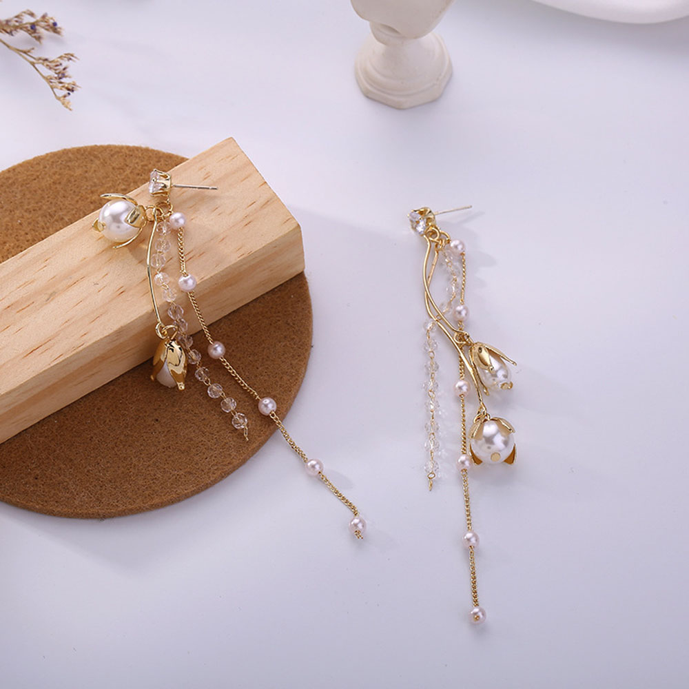 Khuyên Tai Kim Loại Dáng Dài S925 Thời Trang Cho Nữ