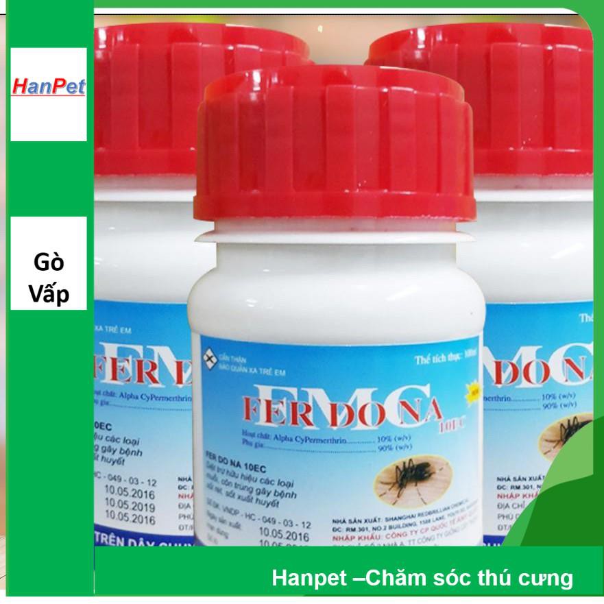 Hanpet.GV- (1 chai)- muỗi FERDONA 100ml,- dạng pha nước phun- 317b- 10001LV