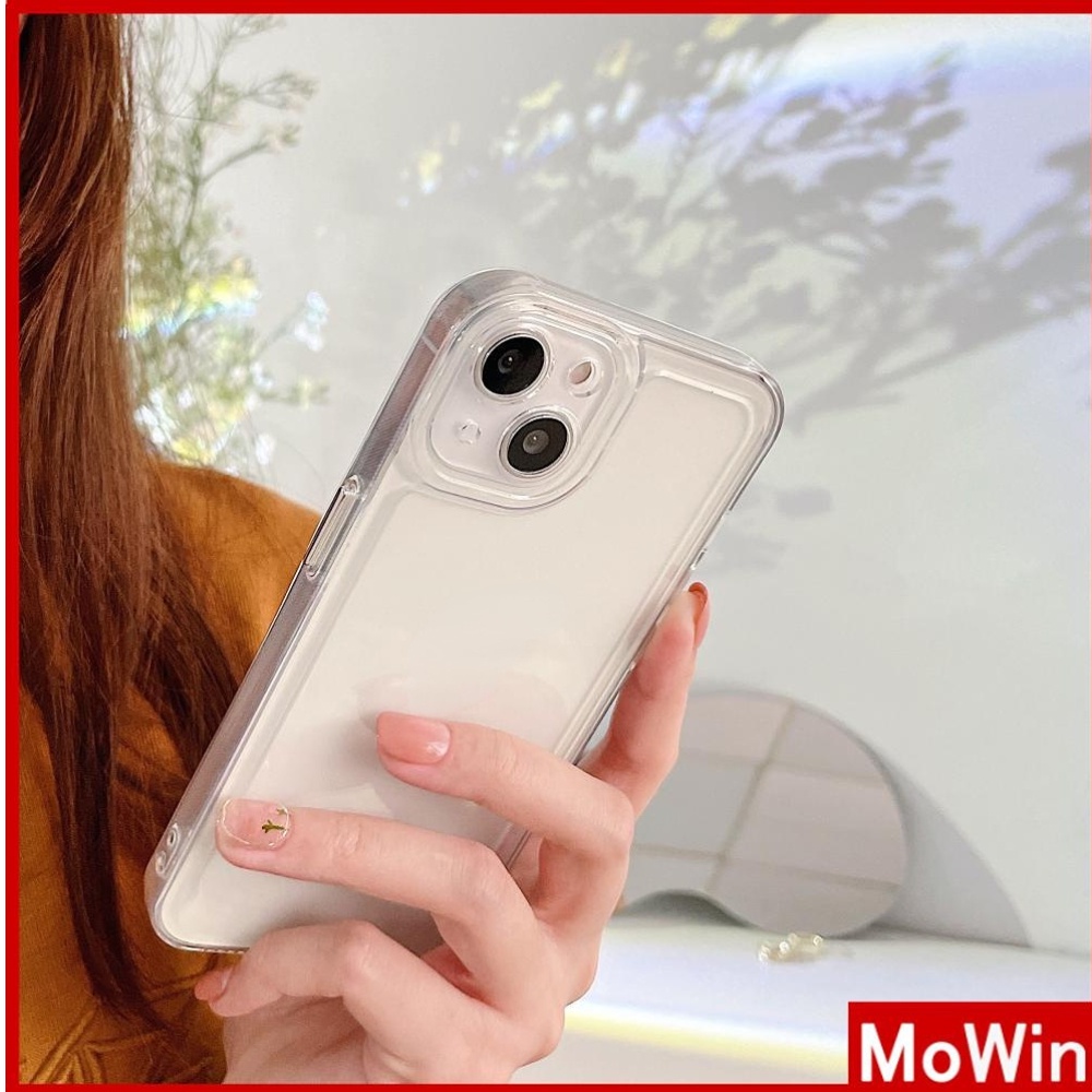 Ốp điện thoại silicone mềm trong suốt HD nút mạ dày chống va đập thích hợp cho iPhone 13 Pro Max 12 Pro Max 11 7 Plus