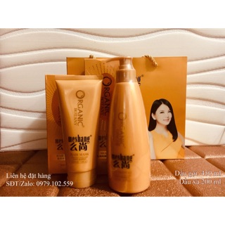 Combo 1 bộ Dầu gội + Dầu xả Meshang Organic