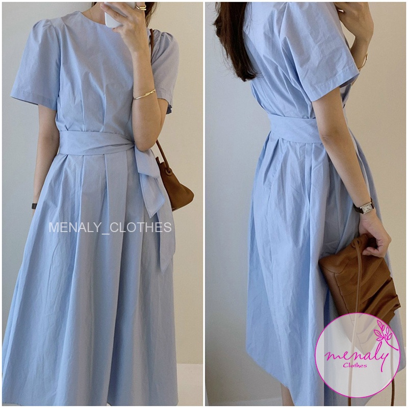 Váy dáng dài hàn quốc tay ngắn VH024