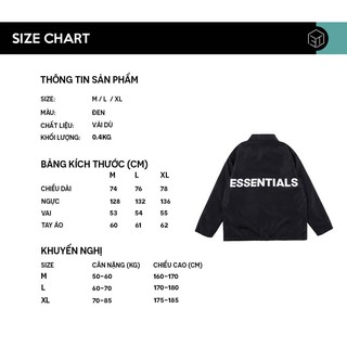 Áo Jacket Gió Essentials | Essentials F.O.G Coach Jacket