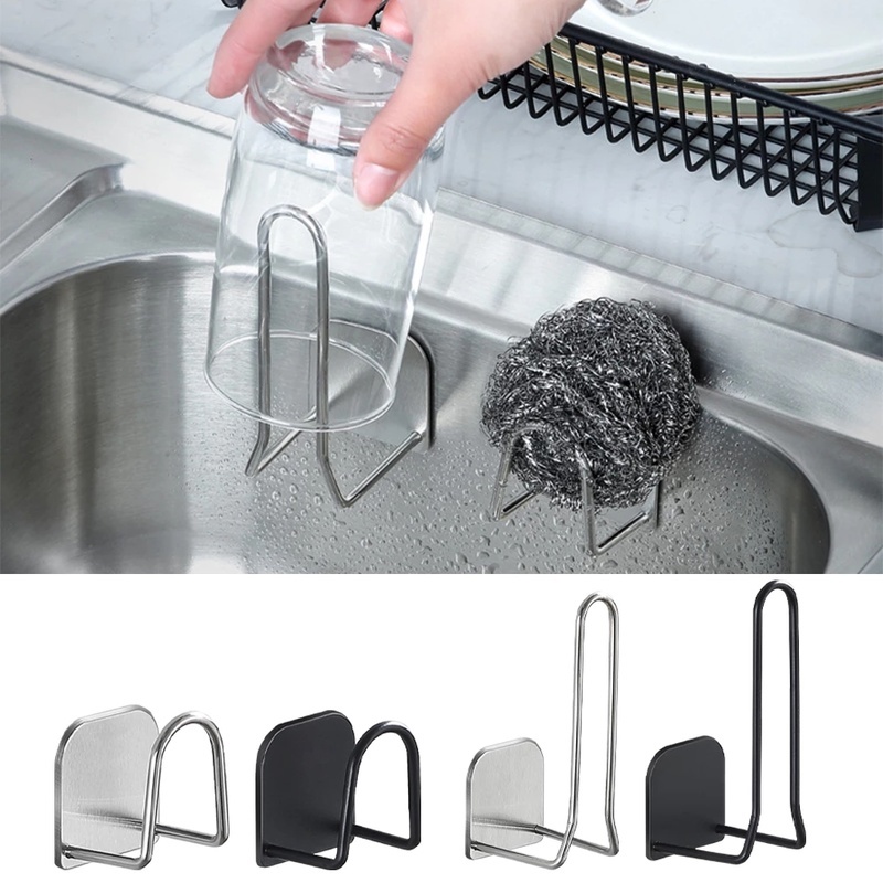 Giá Đỡ Bọt Biển Bằng Thép Không Gỉ Gắn Bồn Rửa Đa Năng Tiện Dụng