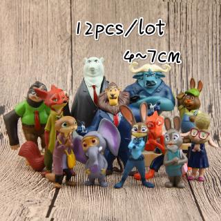 Set 12 Mô Hình Nhân Vật Phim Hoạt Hình Zootopia