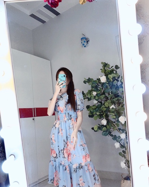 Đầm maxi tay bồng bèo ngực 8 màu | BigBuy360 - bigbuy360.vn