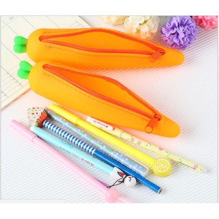 Túi bút cà rốt silicone