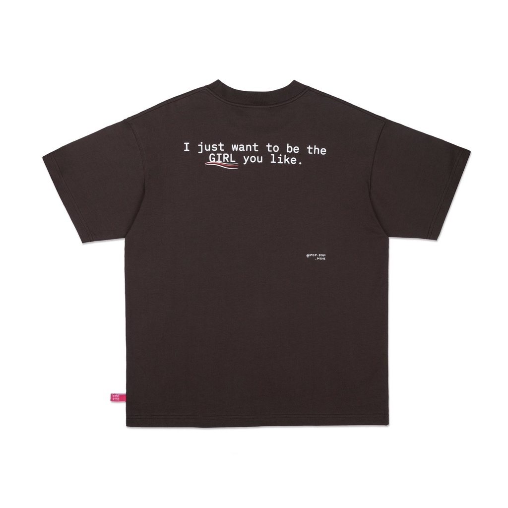 Áo Thun POPPOP PARODY LOGO TEE DARK BROWN