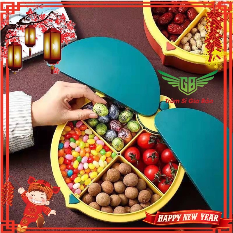 Khay đựng bánh kẹo tết 2023 sang chảnh, hộp để mứt Tết và các loại hạt hình bọ cánh cứng.