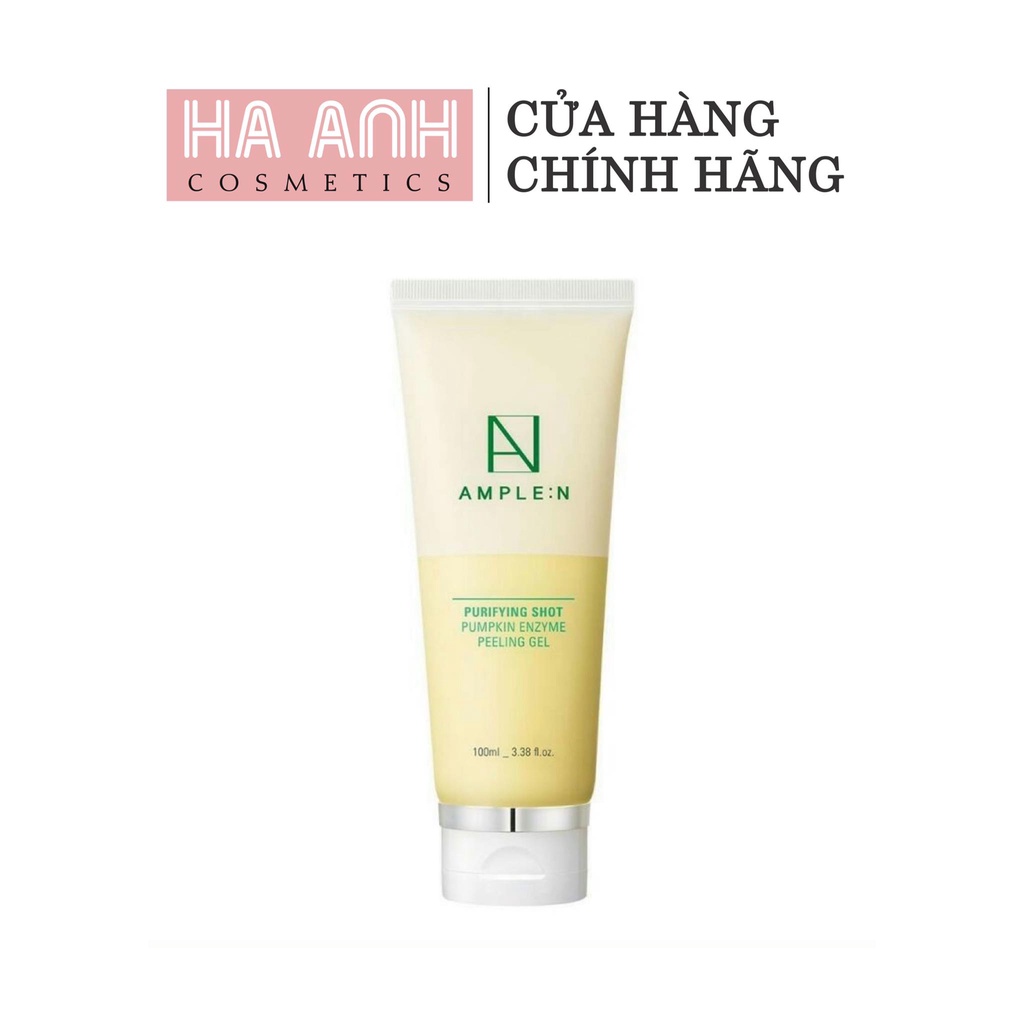 Tẩy Da Chết Bí Đỏ Ample:N Purifying Shot Pumpkin Enzyme Peeling Gel 100ml