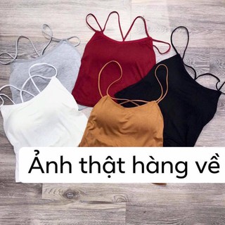 Sale áo 2 dây đan chéo có đệm ngực nâng ngực