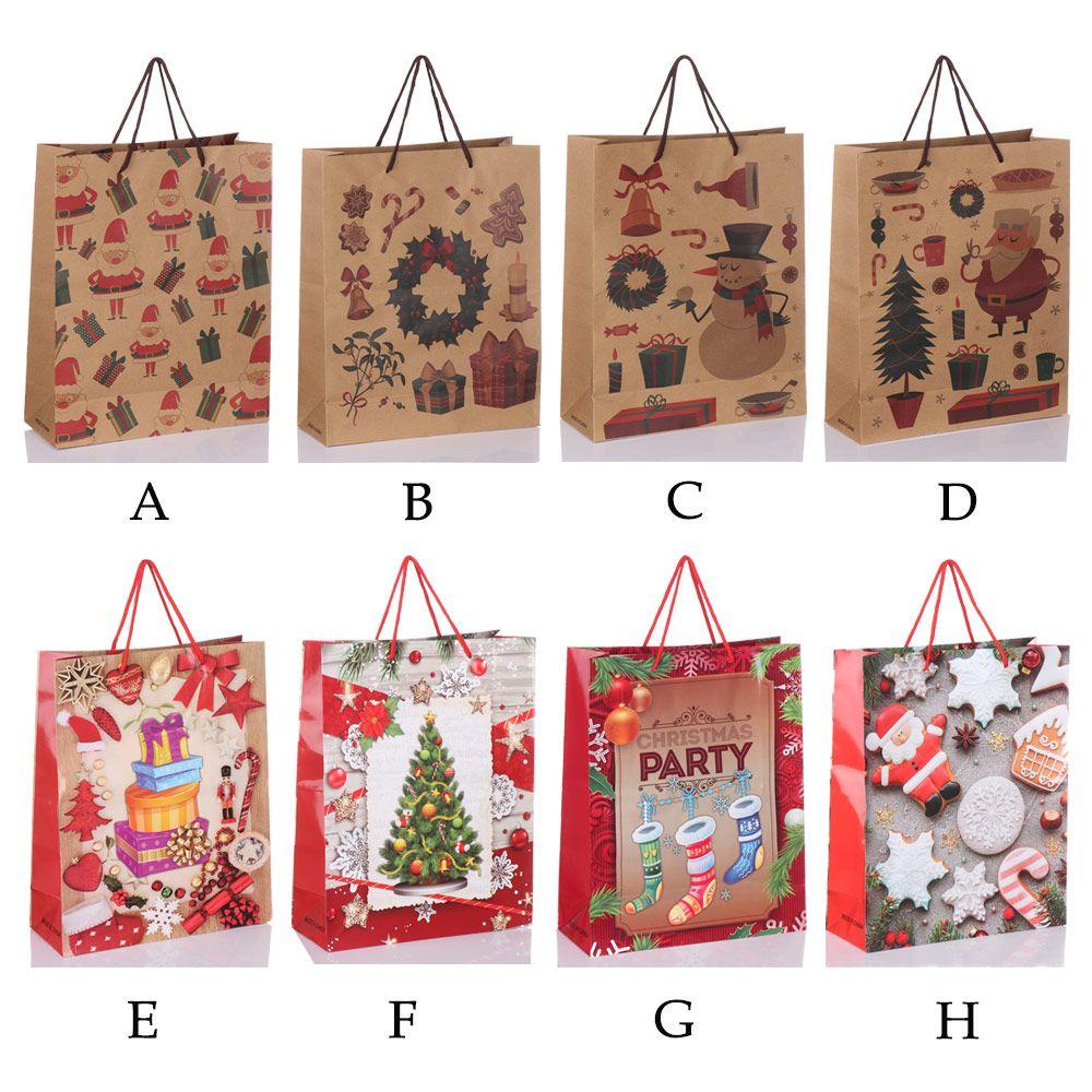 1 Túi Giấy Đựng Quà Giáng Sinh / Cưới Họa Tiết Ông Già Noel / Người Tuyết