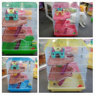 Lồng lâu đài 3 tầng cho hamster
