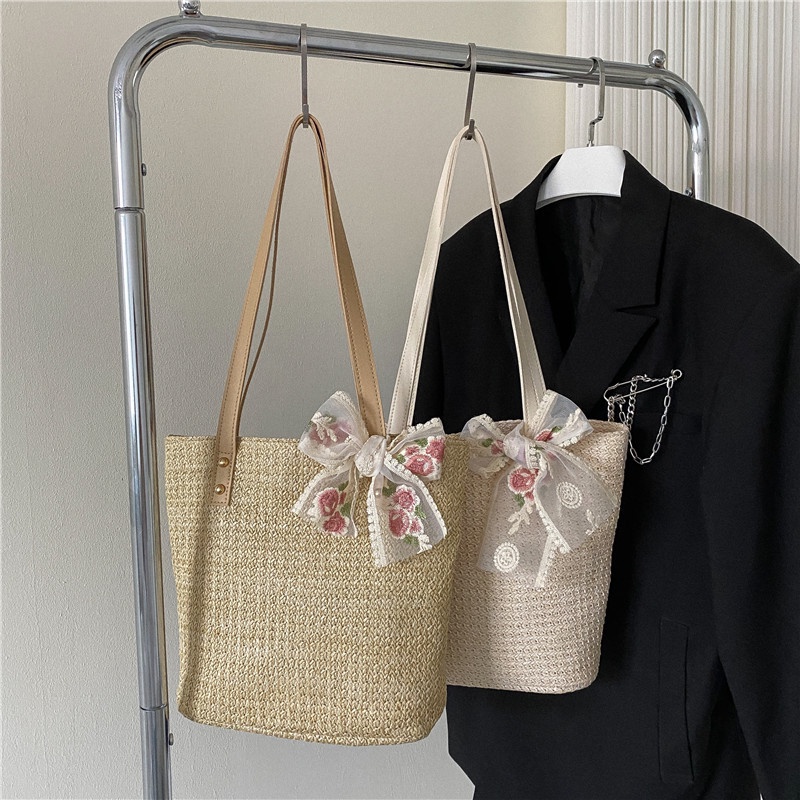 Túi Xách Bucket Đeo Vai Dung Tích Lớn Thời Trang Mùa Hè Cho Nữ