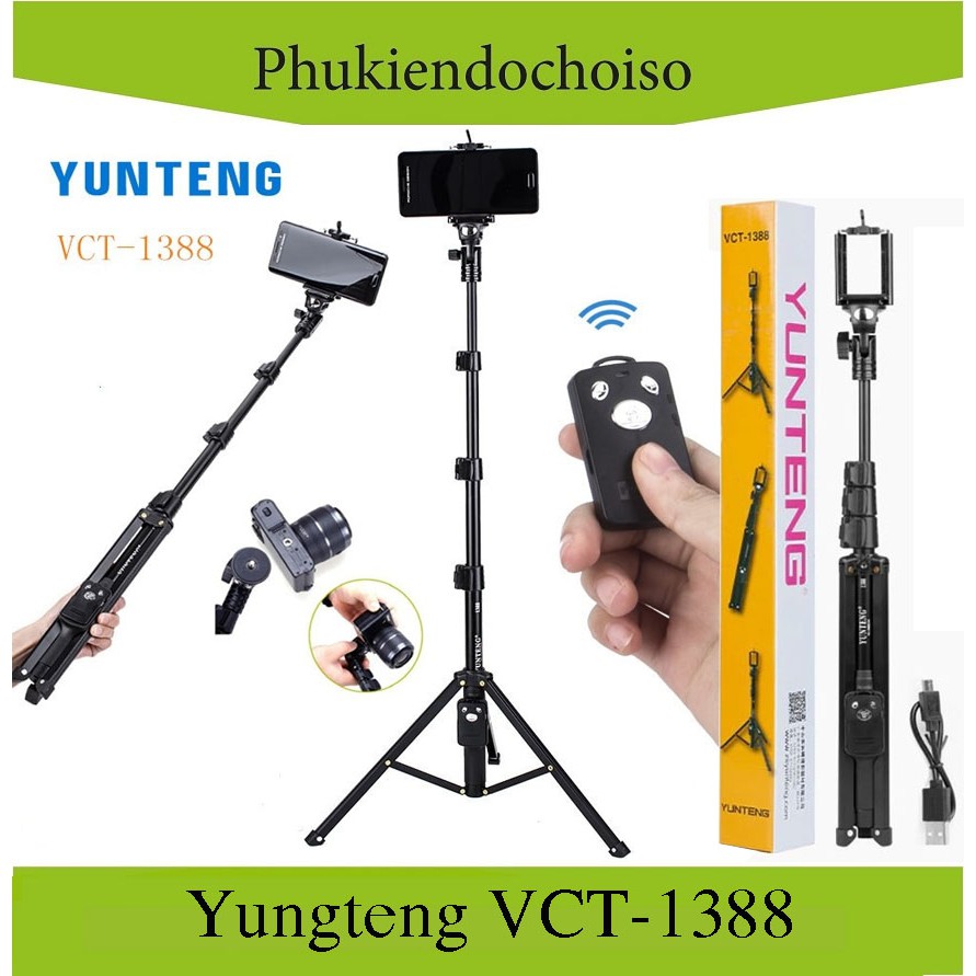 Gậy tự sướng Yungteng 1388, có điều khiển blutooth