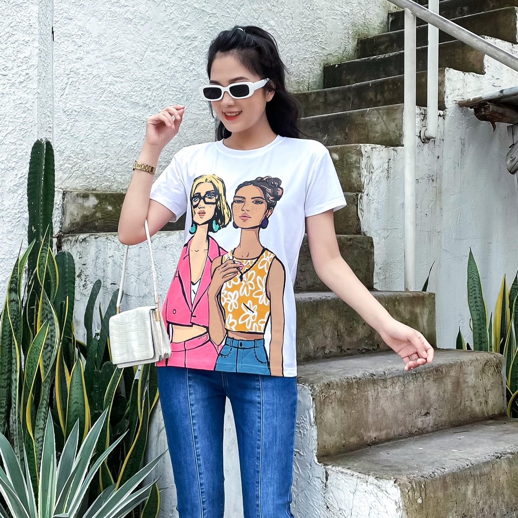 Áo thun nữ Zara cô gái xuất xịn 2022 phông vnxk chất cotton xịn co giãn 4 chiều