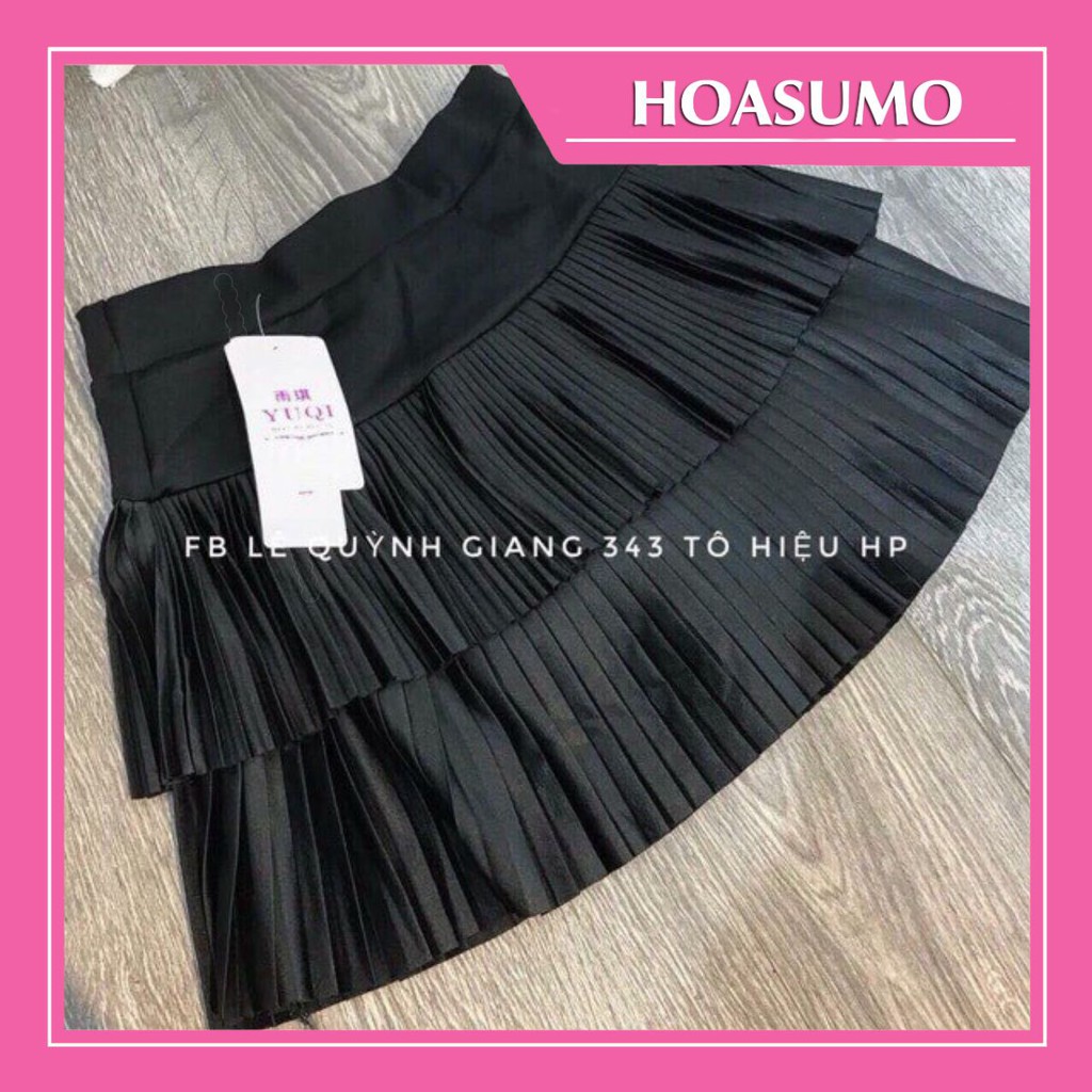 Chân váy ngắn xòe dập ly nhỏ(2 tầng đều ly)