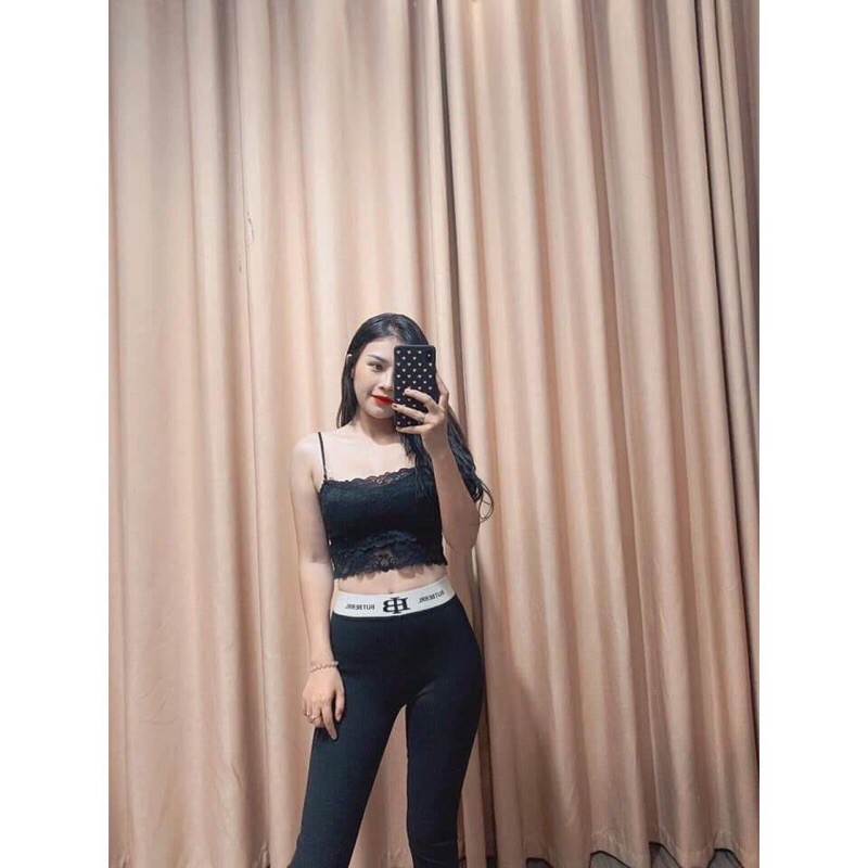 QUẦN LEGGING TĂM CẠP CHỮ LÓT LÔNG