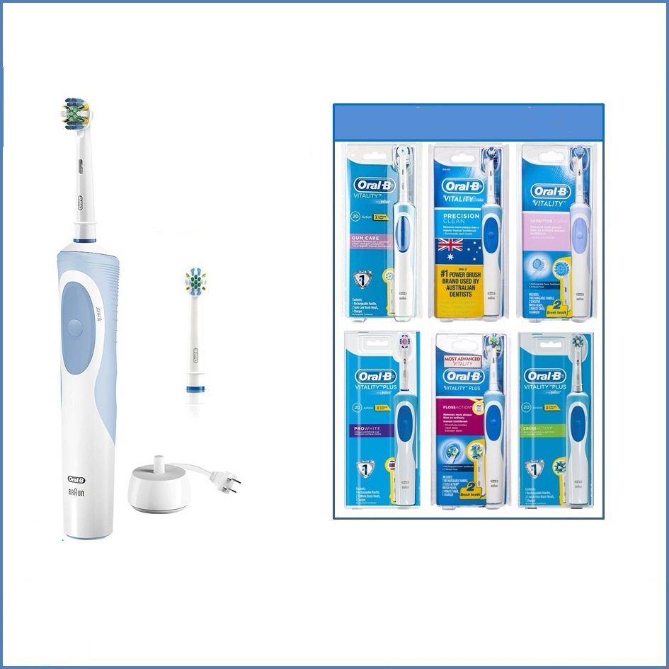 Bàn Chải Đánh Răng Điện Oral-B Vitality - Nhiều loại đầu