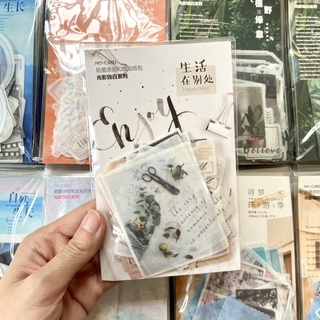 Sticker hoa ép khô