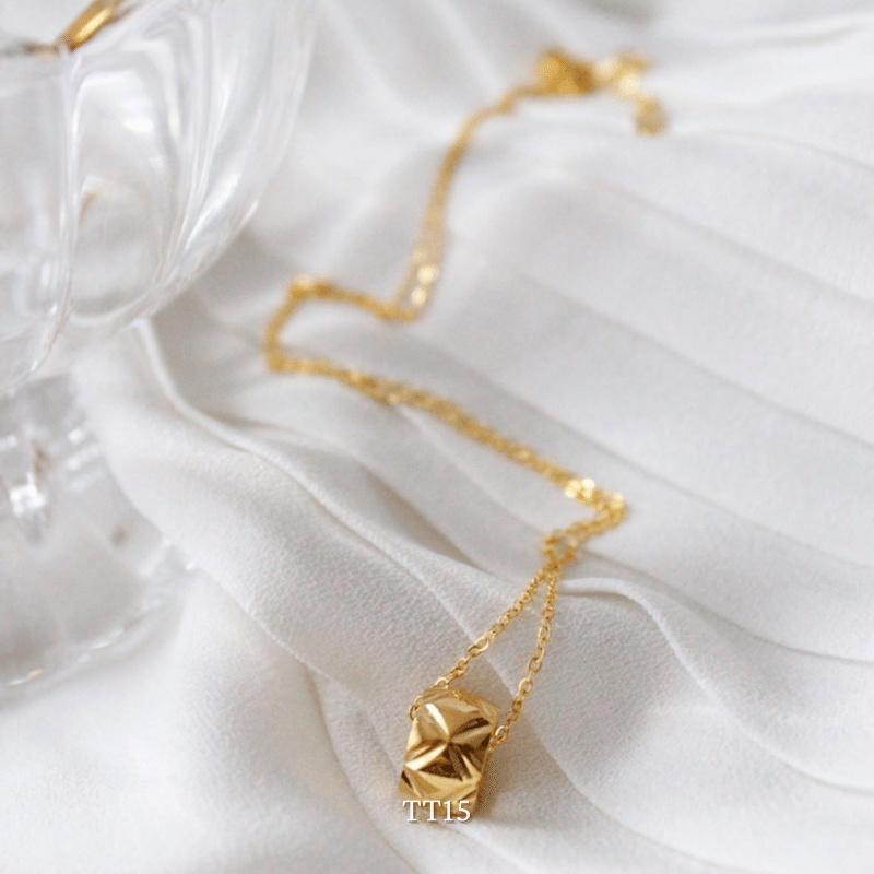 Dây chuyền hạt vàng sợi mảnh đơn giản sang trọng Mely TT15