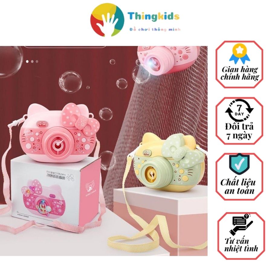 Đồ chơi máy ảnh thổi bong bóng tự động có nhạc- THINGKIDS