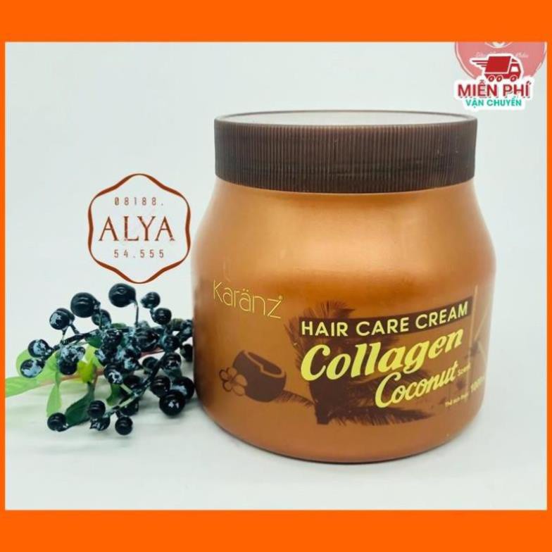 Kem Hấp Ủ Dừa Karanz Collagen Coconut, Avocado 1000ml| Phục Hồi Tóc, Giúp Tóc Siêu Mềm Mượt .