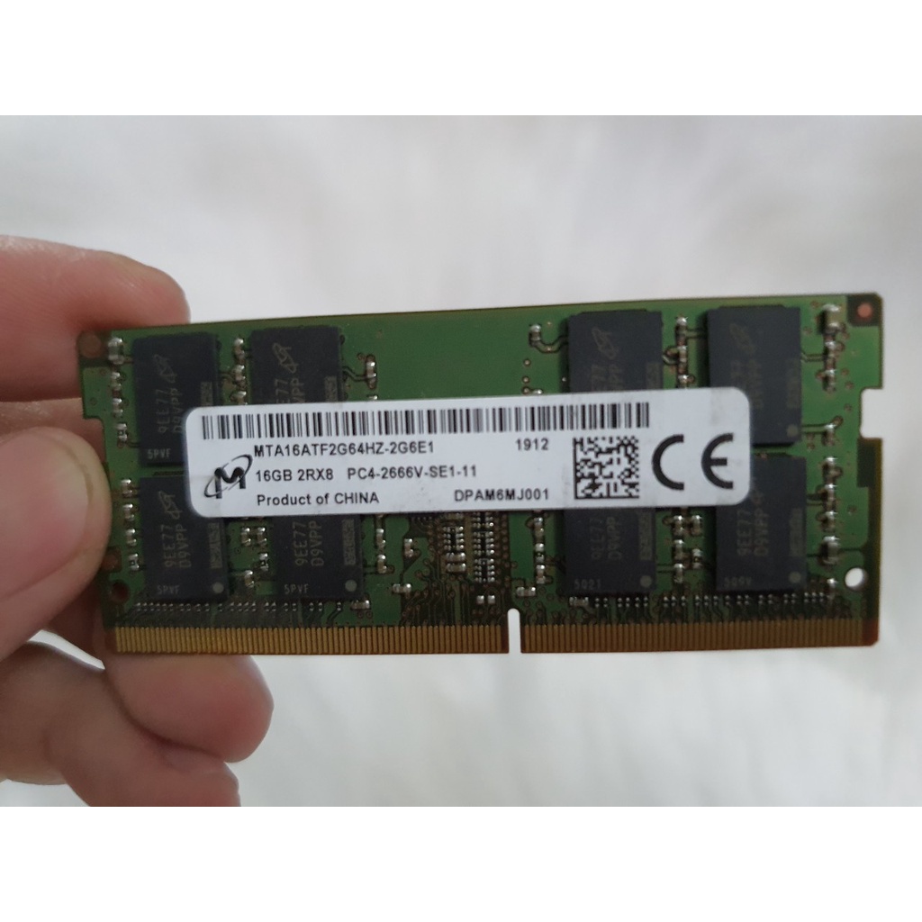 Ram Laptop 16GB DDR4 bus 2133, 2400, 2666 dùng cho laptop thế hệ Cpu thứ 6, 7, 8, 9, 10