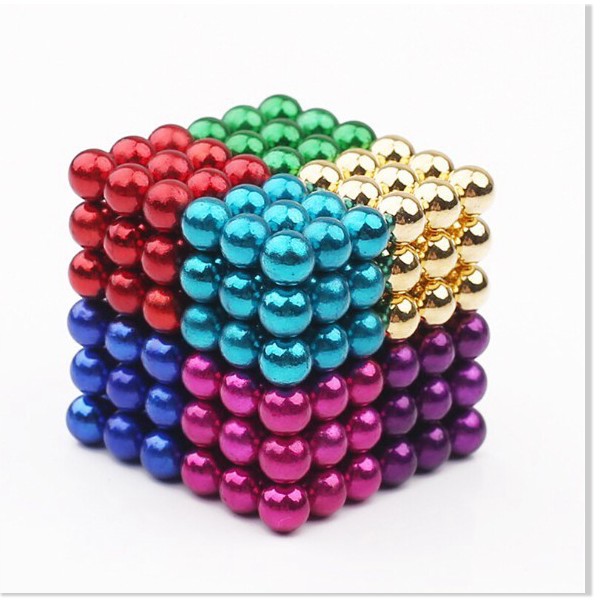 Nam châm bi 8 màu - Bucky ball 5mm (216 viên, 8 màu), Bi nam châm tròn - bucky ball 5mm 8 màu giúp tăng khả năng tư duy