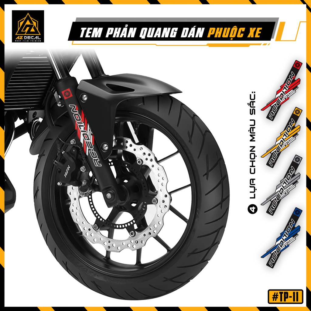 Tem Dán Phuộc RC Edition Cho Xe Máy, Xe Điện | TP11 | Chất Liệu Phản Quang Chống Thấm Nước, Dễ Dán