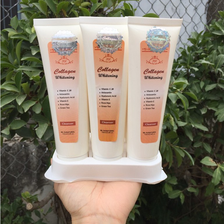 Sữa rửa mặt trắng da collagen whitening
