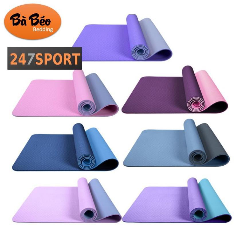 Thảm tập YOGA Định Tuyến_thảm tập GYM TPE 2 lớp siêu bền 6mm, hàng chuyên cho phòng tập