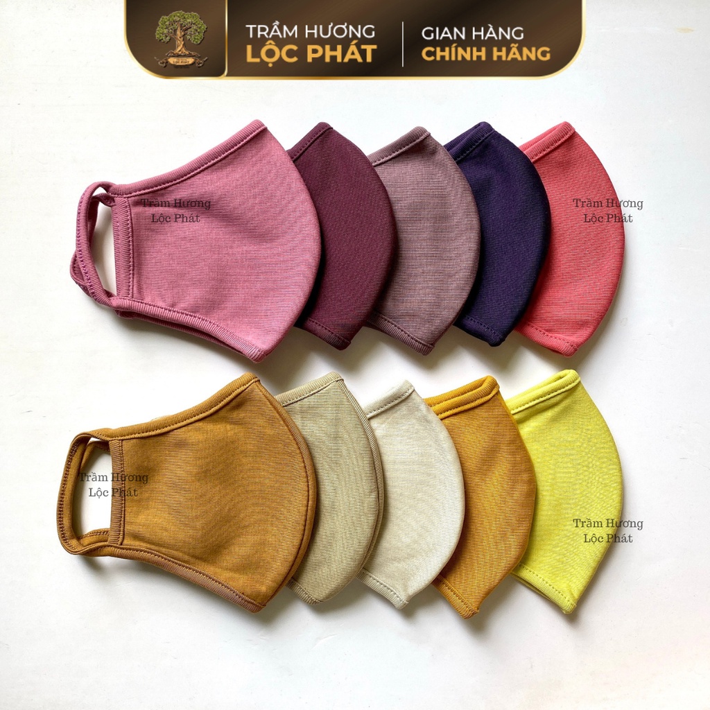 Khẩu Trang Vải Nam Nữ Nhiều Màu Cotton Nhật Cao Cấp Chống Nắng Ngăn Tia UV Thoáng Mát Mềm Mại 10 cái
