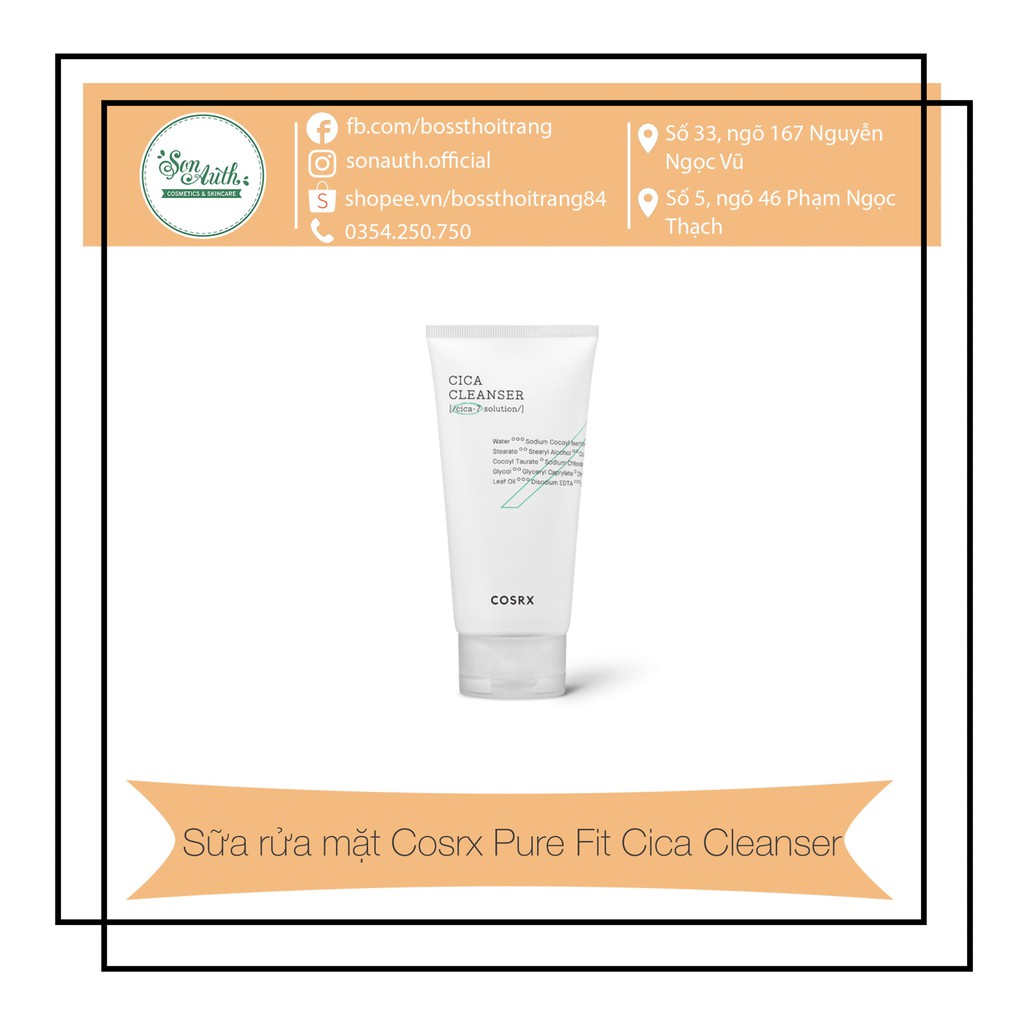 Sữa rửa mặt Cosrx Pure Fit Cica Cleanser