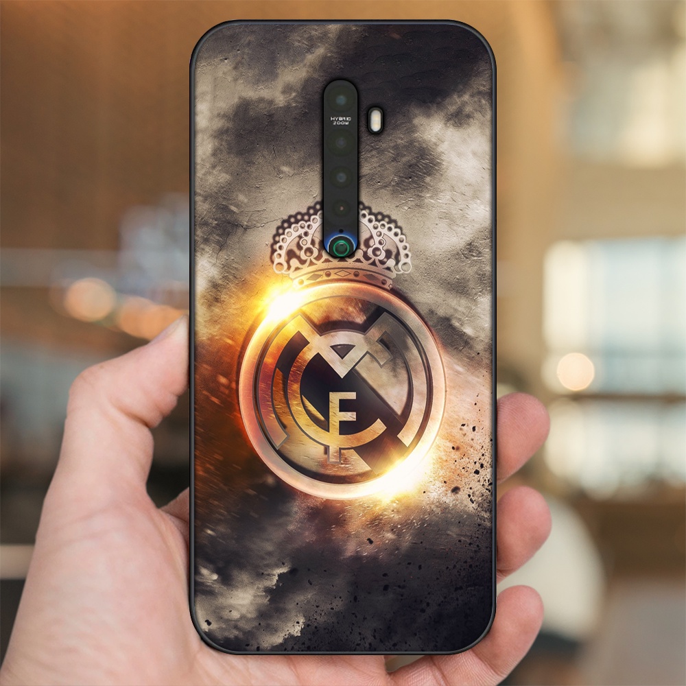 Ốp lưng Oppo Reno 2 viền đen in hình Real Madrid