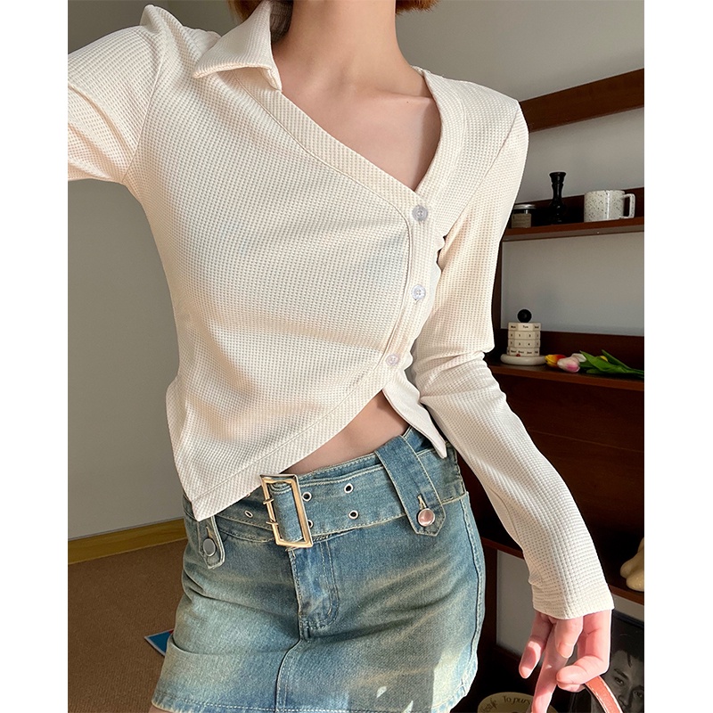 Áo Thun Tay Dài Thiết Kế Độc Đáo Thời Trang Mùa Hè Quyến Rũ Cho Nữ