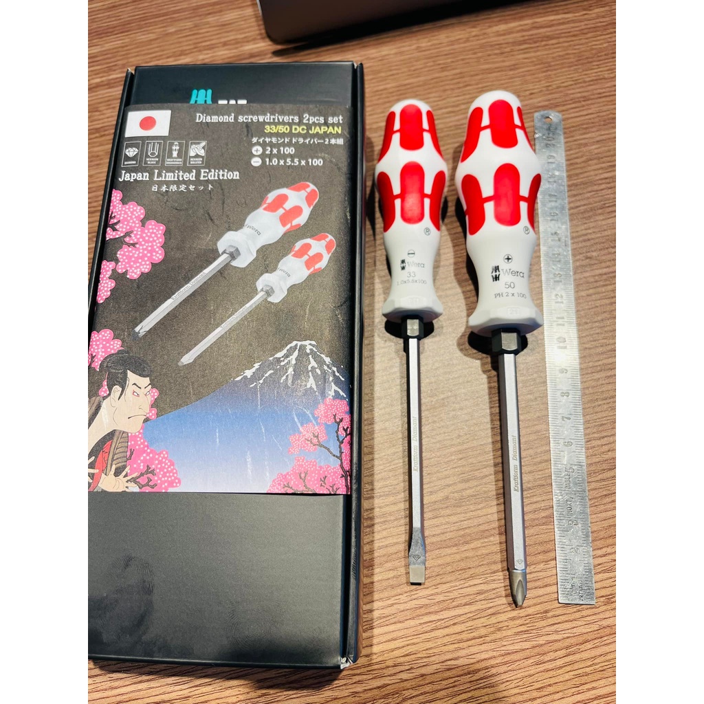 PHIÊN BẢN GIỚI HẠN - Bộ 2 Tua Vít Wera Kim Cương 33/50 DC JAPAN 05344902001 - ILICO