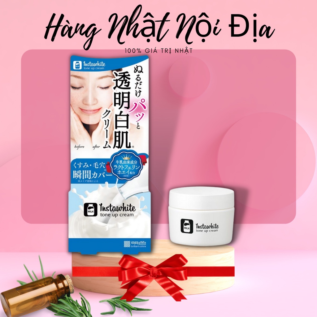 Kem Dưỡng Trắng Da Nâng Tông Instawhite Tone Up Cream Meishoku Nhật Bản 50g