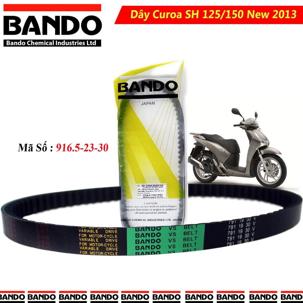 Dây curoa Bando dành cho SH125, SH150, SH new 2013 (chính hãng)
