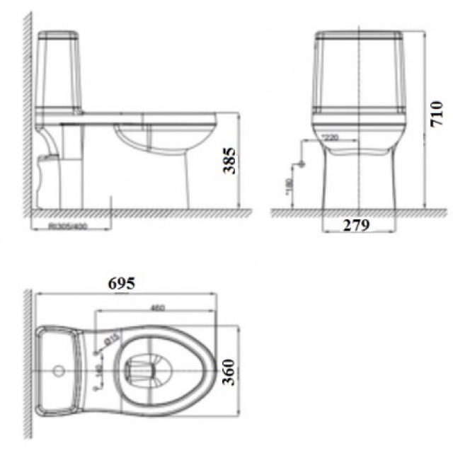 Cầu 1 khối american VF-1858 COZY. Nhỏ gọn xinh nắp êm xả xoáy kết hợp đẩy, giao hàng có phiếu bảo hành của hãng