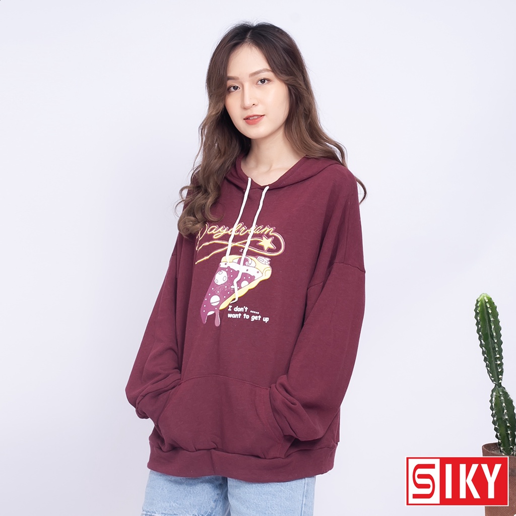 Áo hoodie nỉ họa tiết hình bánh pizza phong cách Hàn Quốc - SIKY HX07 | WebRaoVat - webraovat.net.vn