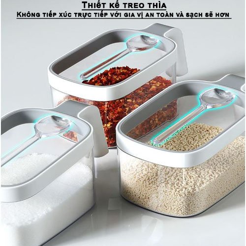 Kệ gia vị kèm thìa ECOCO cao cấp 2 ngăn và 3 ngăn không cần khoan tường