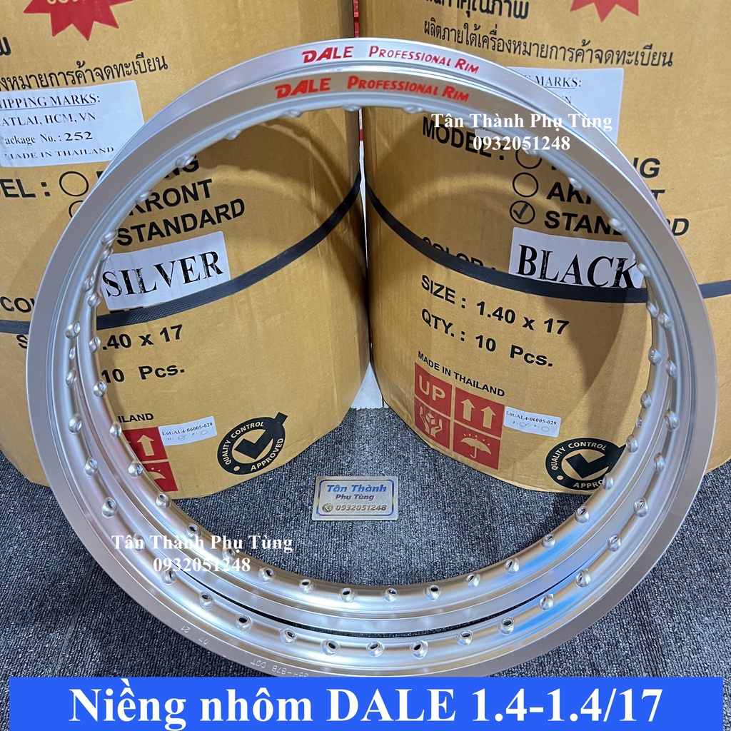 Niềng Nhôm DALE  Thái 1.4-1.4/17- 1 cặp