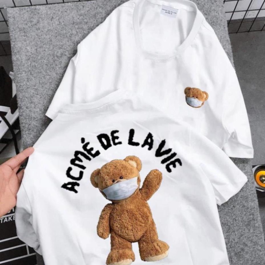 (Có Video + Ảnh Thật) Áo Thun ADLV GẤU TEDDY - Áo thun tay lỡ unisex nam nữ form rộng oversize chất liệu Cotton 4C | WebRaoVat - webraovat.net.vn