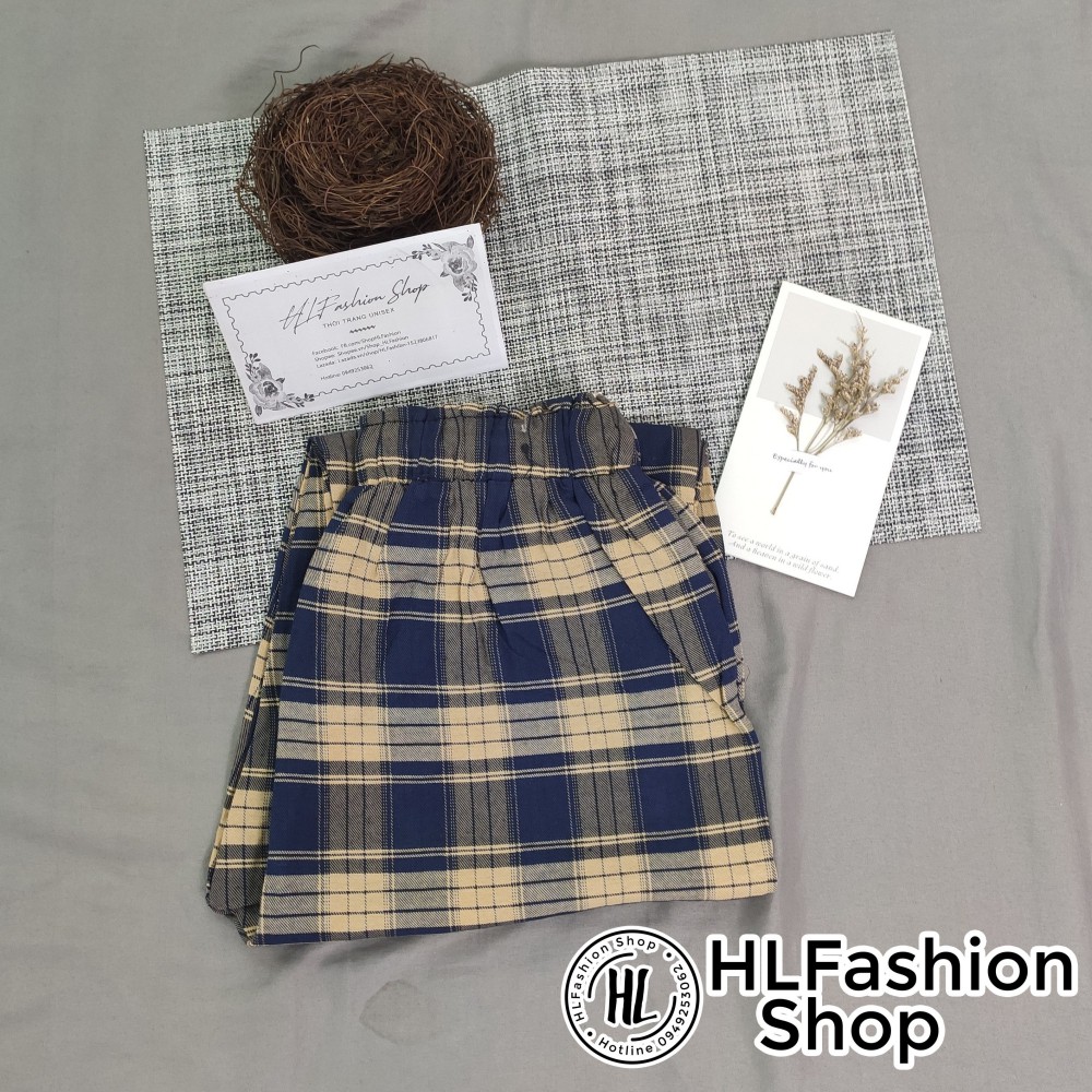 Quần baggy ống rộng Caro, quần nữ HLFashion | BigBuy360 - bigbuy360.vn